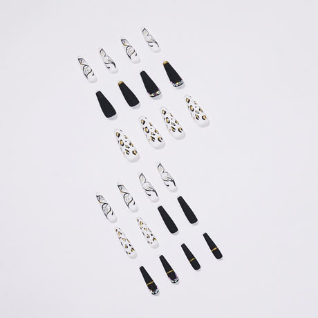 Butterfly Wearing Leopard-Print Nail Piece Scrub Manicure Wearing Nail Patch With Drill Nail Patch - V.I.P Digital Presence