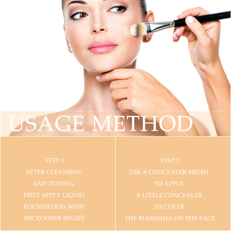 2 In 1 Foundation + Concealer, Blemish Print Natural Concealer Long-Lasting Makeup Invisible Pore Concealer - V.I.P Digital Presence