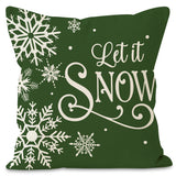 Green Christmas Pillow Cover Linen Printed Pillow Cover Holiday Living Room Bedroom Decoration Cushion Cover - V.I.P Digital Presence