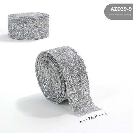 New Gold Onion Cloth Christmas Ribbon Gold Powder Decorative Bow Material Christmas Wire Edge Weaving Ribbon Decoration - V.I.P Digital Presence