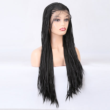 Long Synthetic Wig with Braided Box Braids Wigs For Black Women Daily Wear White Hat Wig Adjustable For Girls - V.I.P Digital Presence