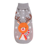 Christmas reindeer maple leaves snowflakes holiday pet clothes high necked knitted sweaters dog and cat clothing jackets - V.I.P Digital Presence