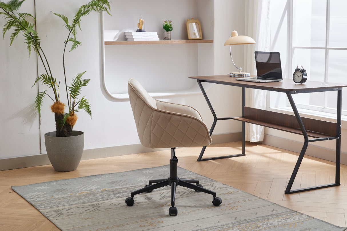 Velvet Office Desk Chair, Modern Home Desk Chair with Wheels , Vanity Chairs for Living Room, Bedroom,Study Room - V.I.P Digital Presence
