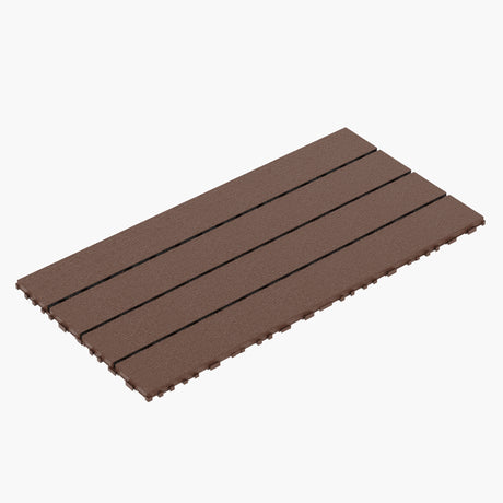 2FT terrace tiles, DIY module interlocking terrace tiles, quick installation of courtyard tiles, 24 pieces in red brown color - V.I.P Digital Presence