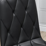 Dining Chairs Set of 4, Modern Kitchen Dining Room Chairs, PU Dining Chair Upholstered Cushion Seat and Sturdy Metal Legs - V.I.P Digital Presence