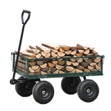Wagon Cart Garden cart trucks make it easier to transport firewood (green) - V.I.P Digital Presence