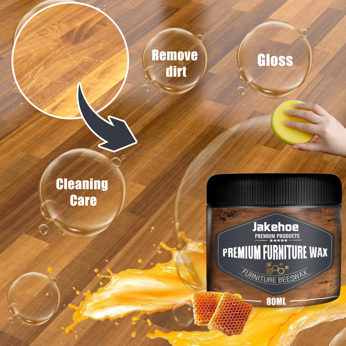 Beeswax, Wood Floor Mahogany Furniture Scratches Cleaning Care Polishing Brightening Maintenance Care Wax - V.I.P Digital Presence