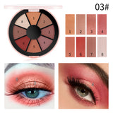 Romantic Beauty 8 Color Round Palette Eyeshadow Pearlescent Matte Eyeshadow Palette - V.I.P Digital Presence