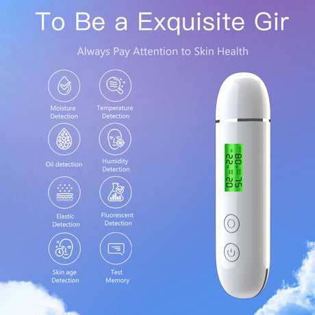 USB skin moisture tester, skin oil digital detection analyzer, including mask fluorescent detection pen - V.I.P Digital Presence