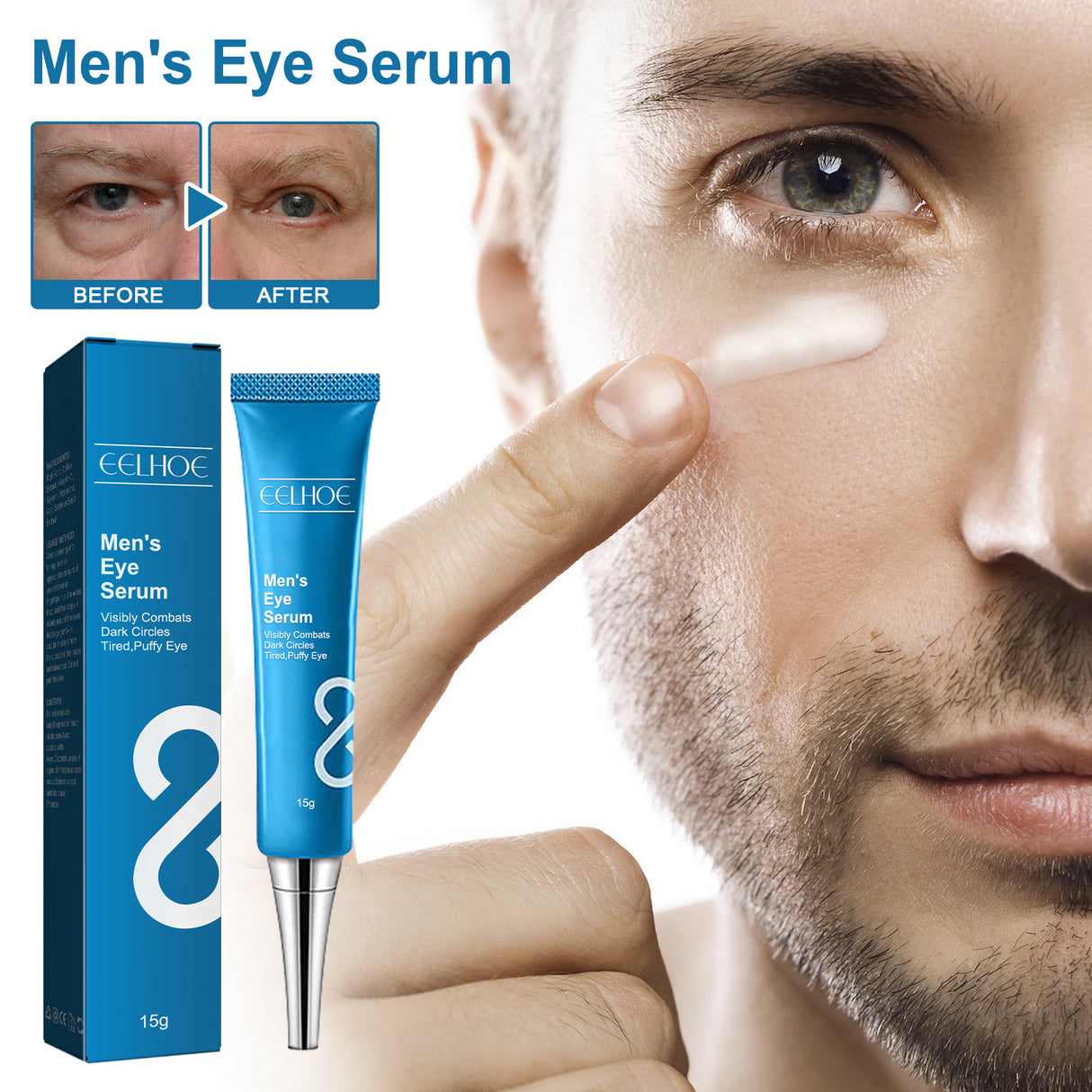 Men's Eye Serum Reduces Fine Lines, Bags, Dark Circles, Moisturizes, Firming, Brightening And Anti-Aging Eye Area - V.I.P Digital Presence