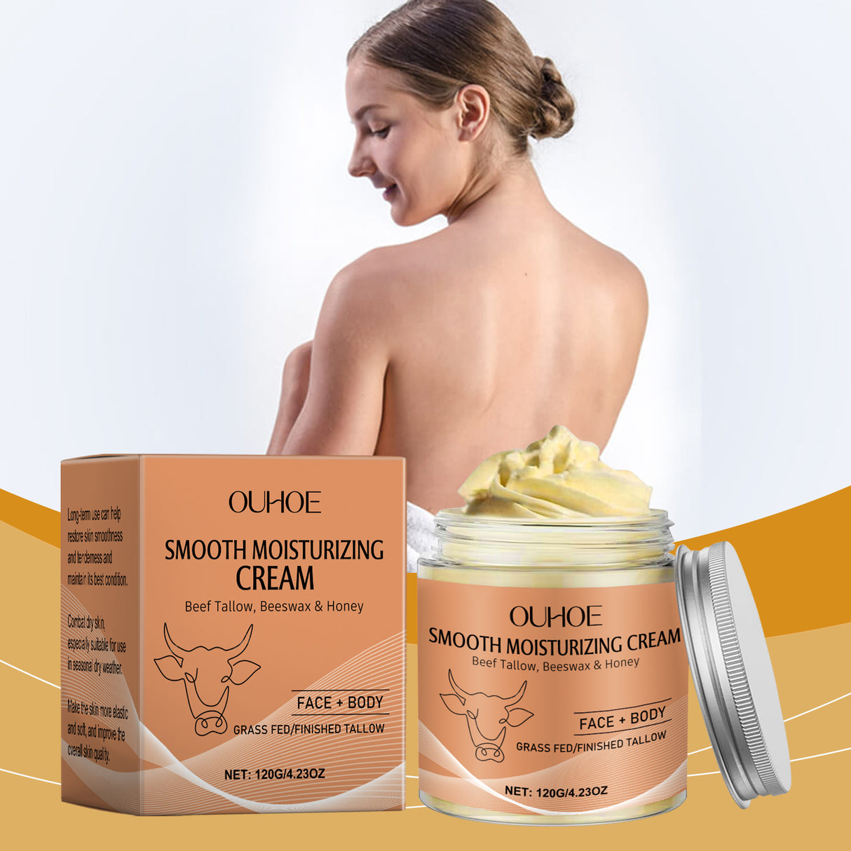 Body Skin Smoothing Moisturizer, Moisturizing Hydrating Elastic Soft Body Care Firming Cream