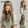 Black Brown Bangs Long Curly Hair Natural Full Head Set Chemical Fiber Wig Female Full Head - V.I.P Digital Presence