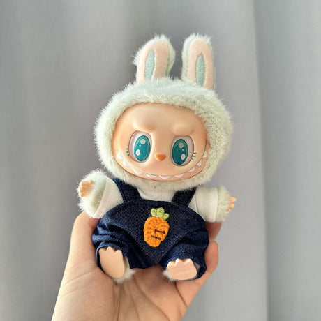 [Clothes Only] 1st/2nd generation Labubu clothes pendant Labubu sitting party baby clothes teddy bear suspenders cute pants - V.I.P Digital Presence