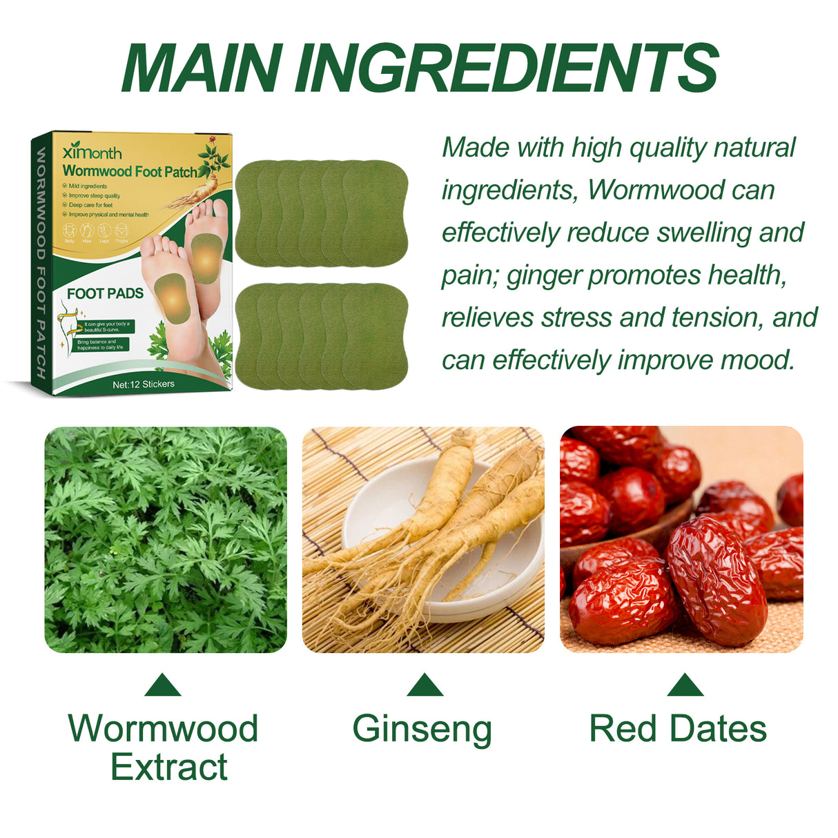 Wormwood Foot Patch, Relieve Body Stress Help Sleep Slimming Toning Foot Deodorant Care Patch - V.I.P Digital Presence