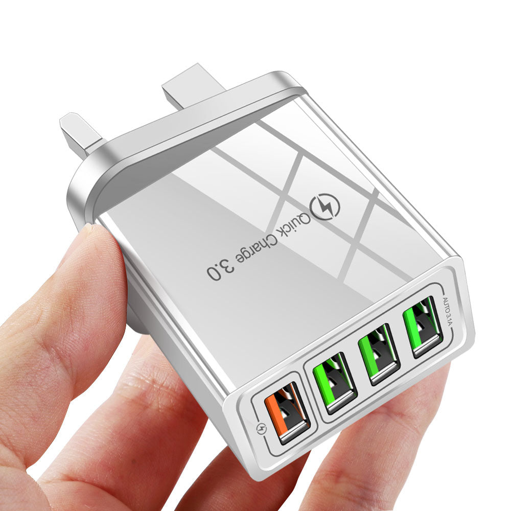 4USB mobile phone charger, multi port USB charging head charger - V.I.P Digital Presence