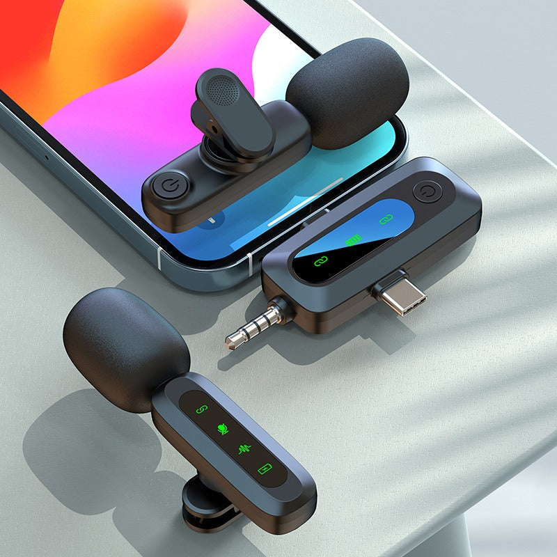 Wireless lavalier microphone J3 three in one interface intelligent sound collection and noise reduction lavalier microphone - V.I.P Digital Presence