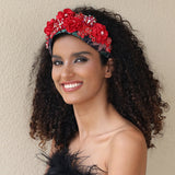 Handmade fabric flower fashion inlaid water drill bit hoop - V.I.P Digital Presence