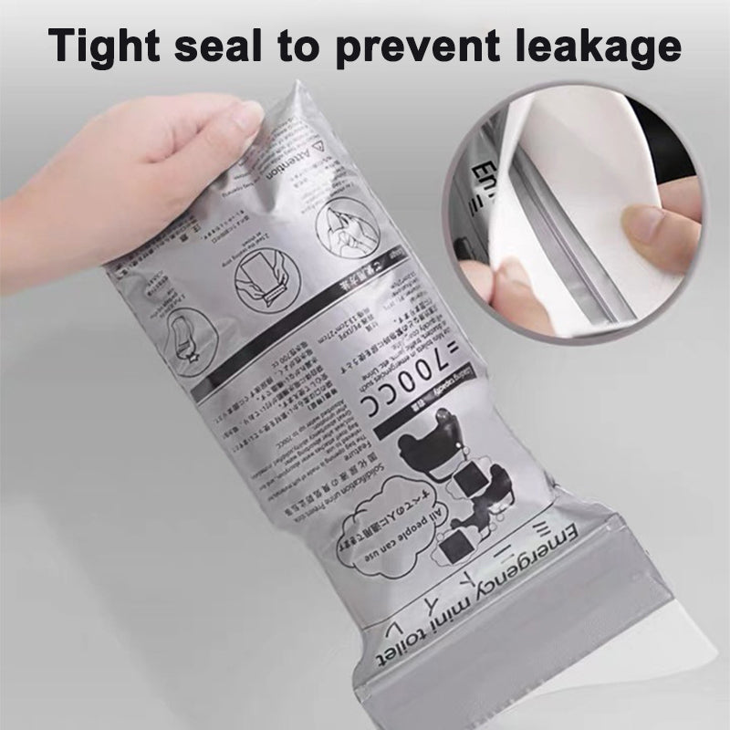 4 bolsas de orina de emergencia para exteriores, 700 ml, fáciles de transportar, mini inodoros móviles de viaje para bebés, mujeres y hombres. 