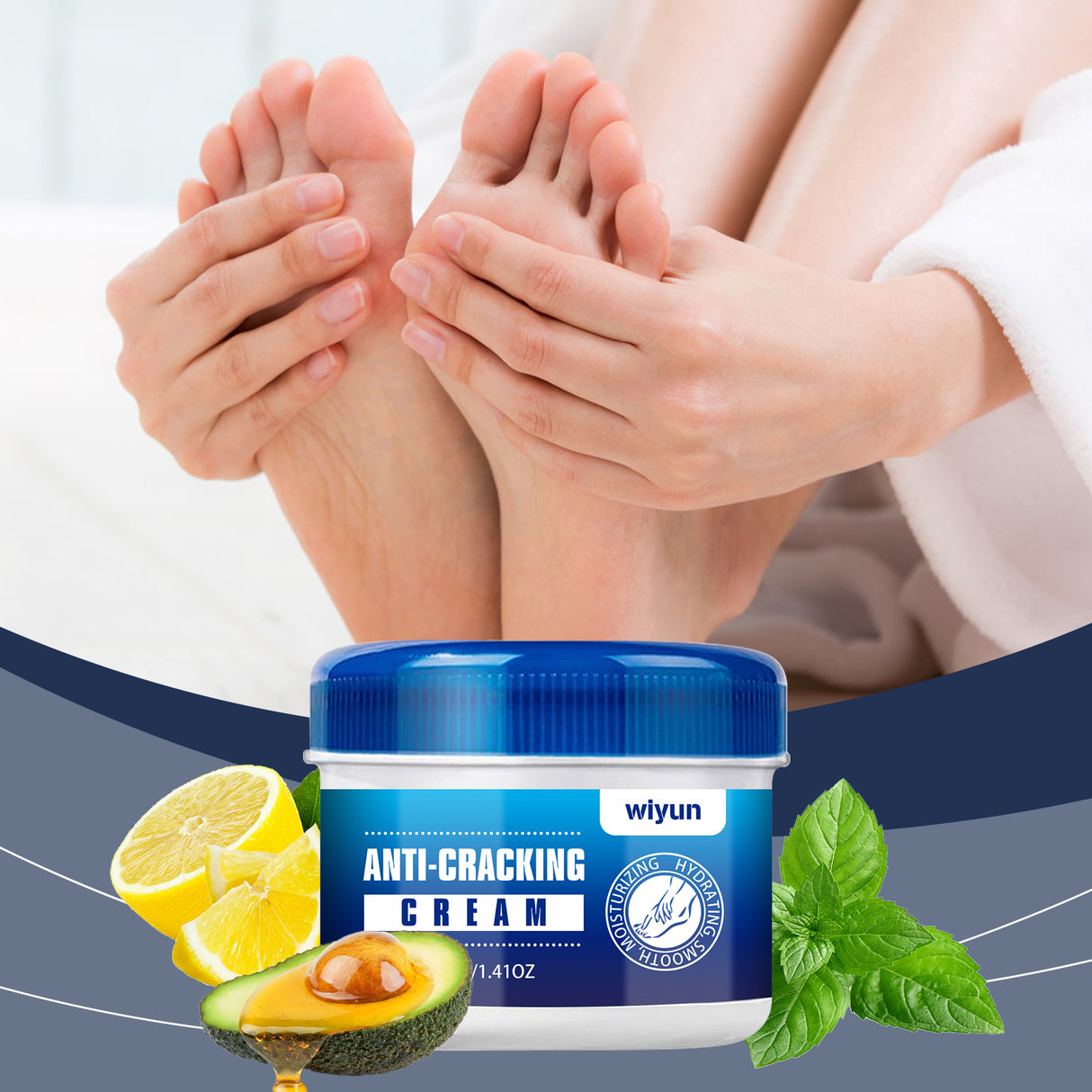 Nourishing Foot Care Cream, Soothing Dry Feet Moisturizing Moisturizing Exfoliating Tender Foot Care Cream