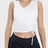 Drawstring Ruched Wide Strap Active Tank - V.I.P Digital Presence