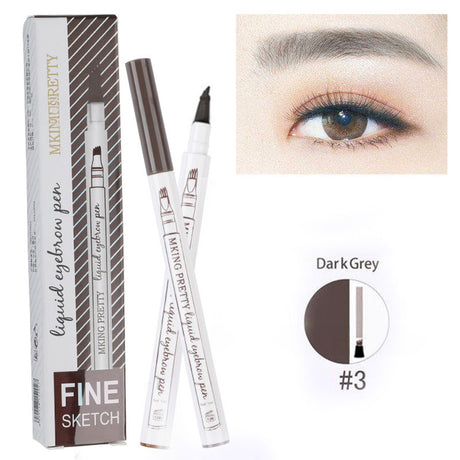Makeup Micro Sculpture Fine Grain Eyebrow Pen Four Fork Eyebrow Pen Anti Sweating and Non Staining Liquid Eyebrow Pen Four Head - V.I.P Digital Presence
