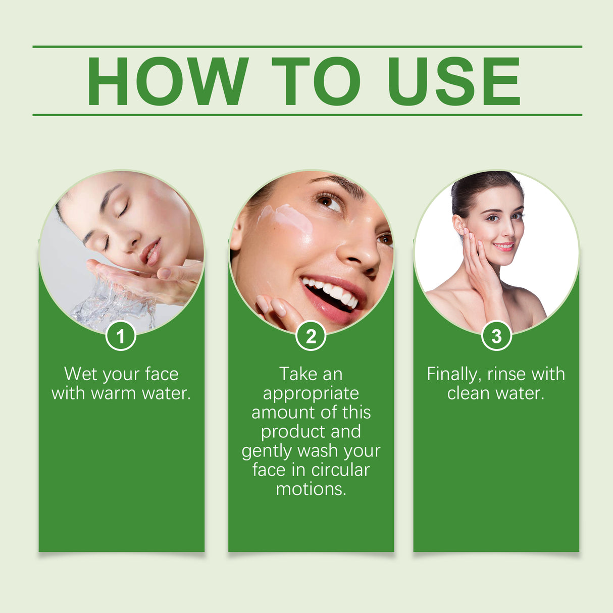 Green Tea Cleansing Gel Gloss Oil Control Clean Balance Skin Moisturizing Moisturizing Skincare Set