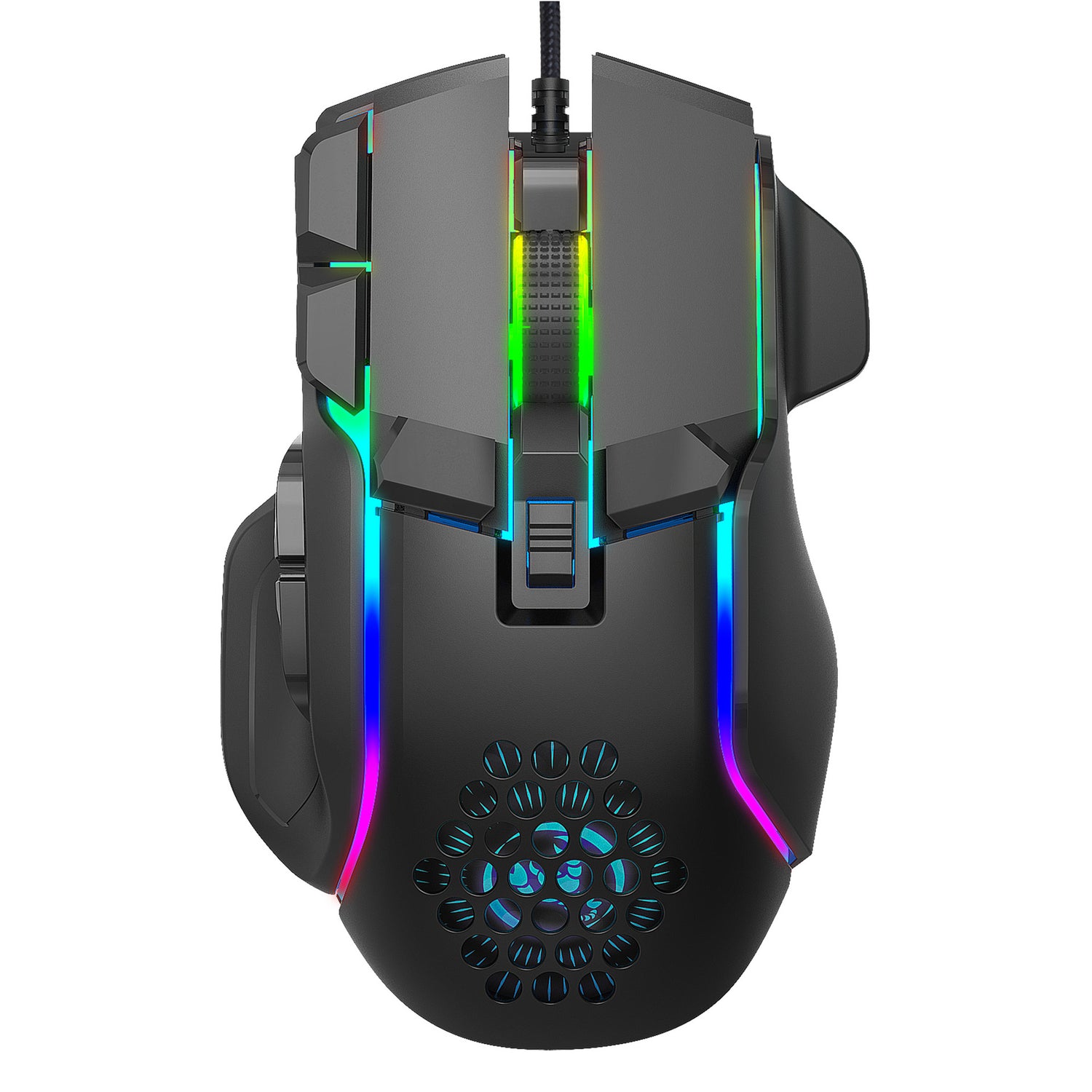 Mouse V Gaming gaming mouse macro programming cool RGB lighting 12800 DPI adju ...