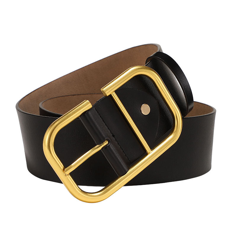 Ladies' cowhide wide waistband waistband decorative skirt windbreaker belt waistband - V.I.P Digital Presence