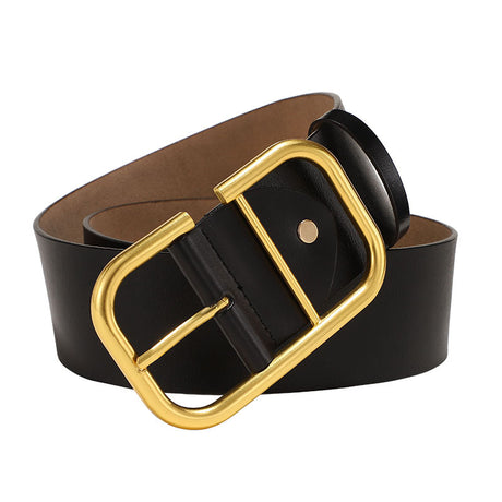 Ladies' cowhide wide waistband waistband decorative skirt windbreaker belt waistband - V.I.P Digital Presence
