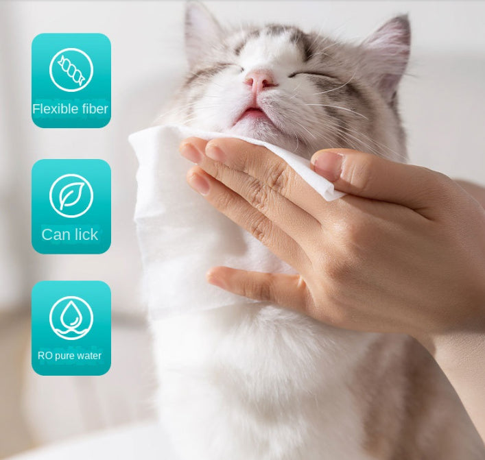 Pet Wet Wipes 100 Sheets for Cats and Dogs Eye Cleaning Tear Stain Wipes Extra Large and Thick Cat and Dog Supplies - V.I.P Digital Presence