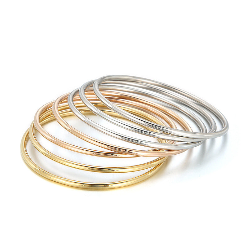 3mm smooth plain circular ring bracelet with multiple layers for wearing wristbands and accessories - V.I.P Digital Presence