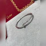 V-Gold Diamond Pavé Screw Cuff for Couples - Titanium Steel Open-Close Clasp - V.I.P Digital Presence