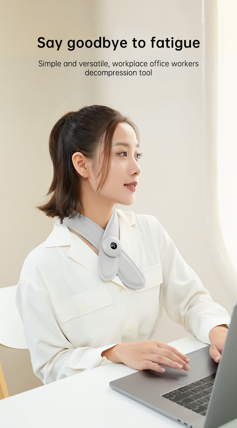 Neck Massager with Heat, Portable Neck Lymphatic Massager for Pain & Fatigue Relief - V.I.P Digital Presence