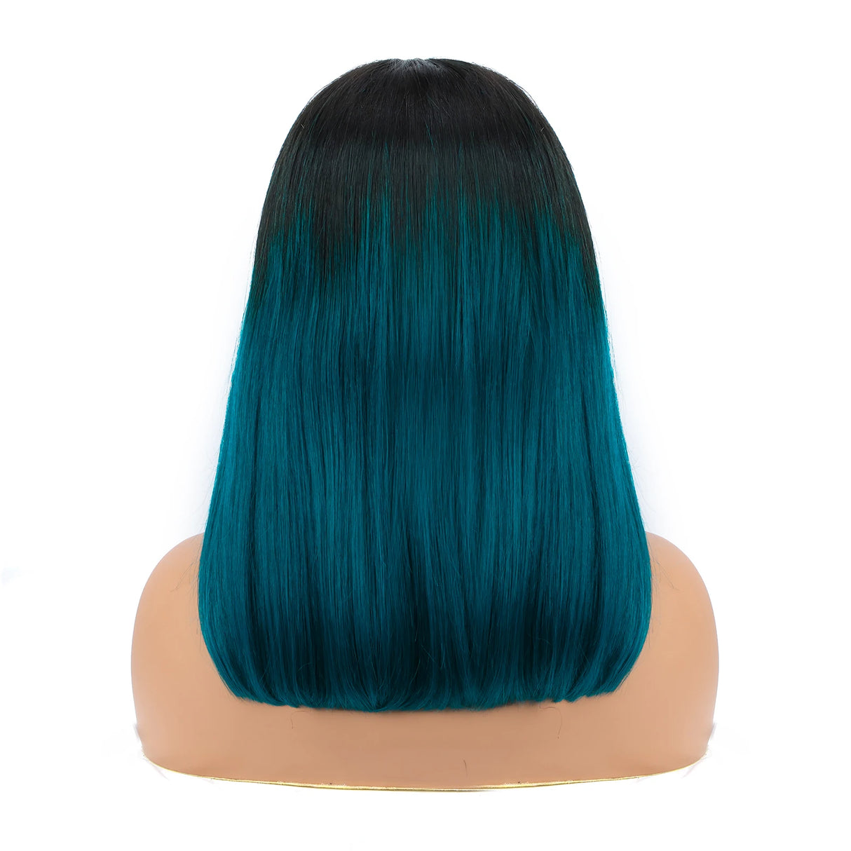 4x4 Lace Closure short Bob Wigs Human Hair T1B/green Color Bob Wig Double Drawn Straight Human hair Bob Lace Front Wig For Women - V.I.P Digital Presence