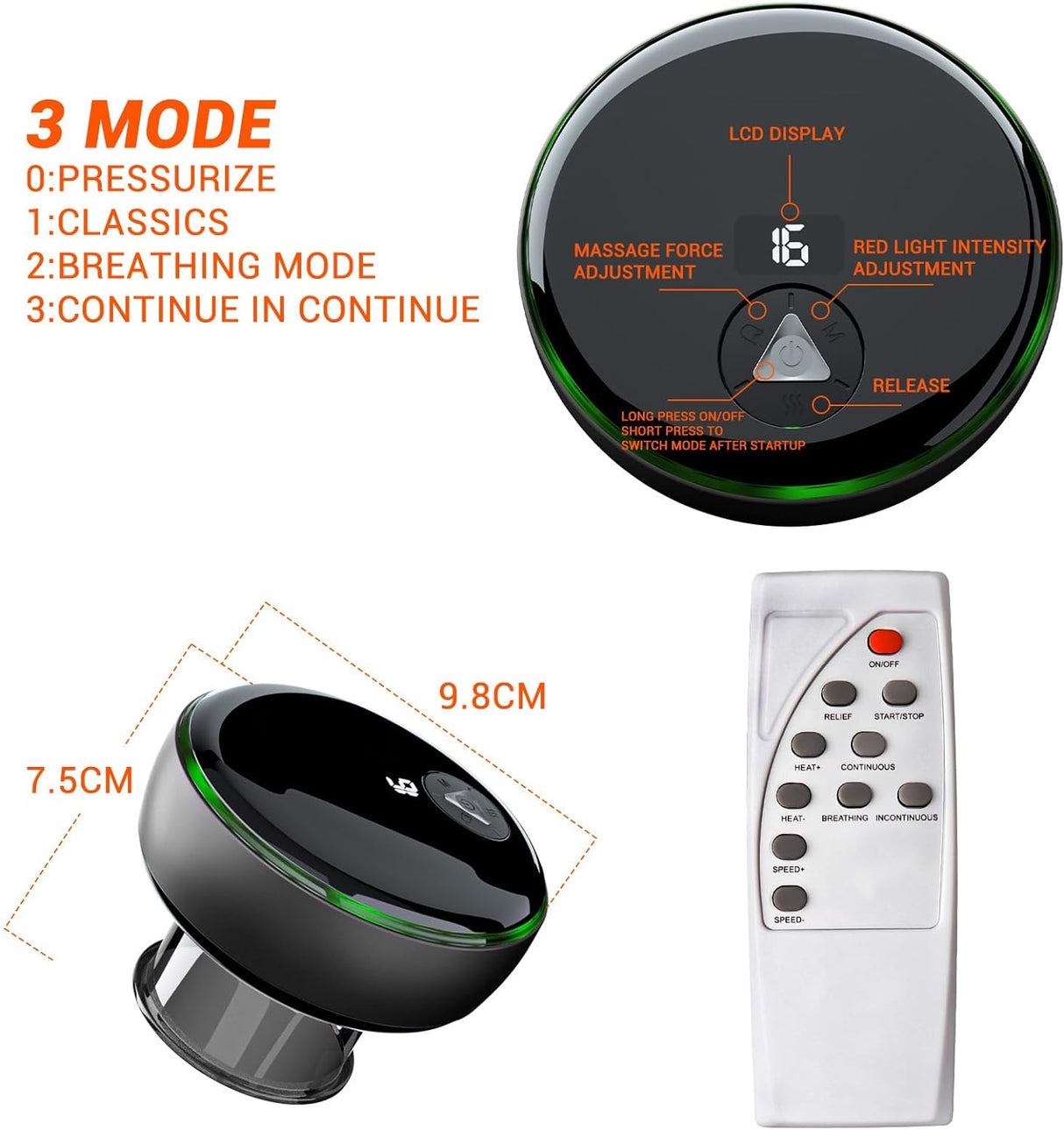 Electric Smart Cupping Therapy Set,5 in 1 Remote Control Cupping Set with Red Light Therapy for Pain Relief, Recovery,Cupping Th - V.I.P Digital Presence