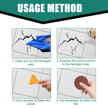 Tile Repair Paste Crack Repair Tile Quick Drying Adhesive Marble Bathtub Furniture Toilet - V.I.P Digital Presence