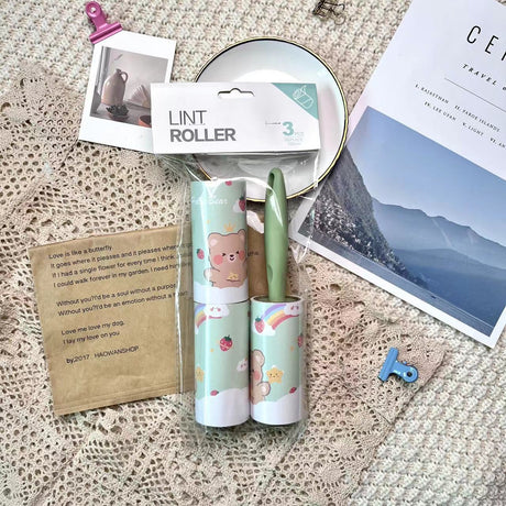 Cartoon pattern lint remover lint roller dust removal paper tearable clothing lint remover - V.I.P Digital Presence