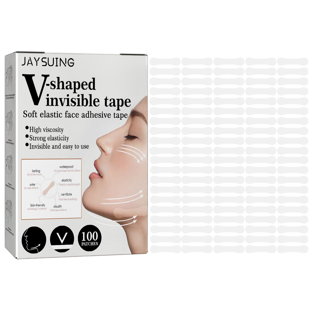Invisible Patch Face Lift Fade Fine Lines Tighten Lift Jaw Muscle Shaping Patch Shrink Patch