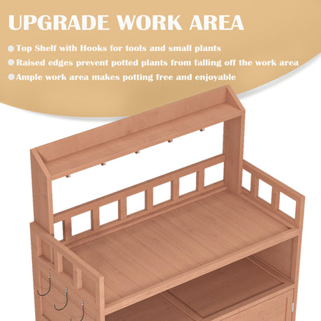 Outdoor gardening workbench with large storage cabinets and a rooftop terrace - V.I.P Digital Presence