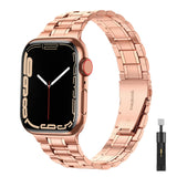 Suitable For Apple Watch S 3 4 5 iwatch S 7 8 9 Stainless Steel Metal Fine Steel Watch Chain With Five Beads - V.I.P Digital Presence