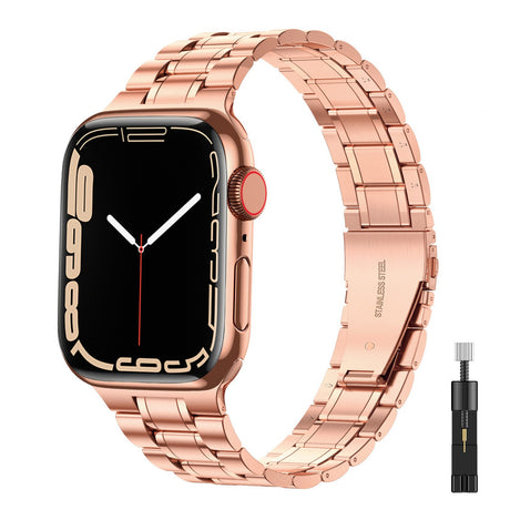 Suitable For Apple Watch S 3 4 5 iwatch S 7 8 9 Stainless Steel Metal Fine Steel Watch Chain With Five Beads - V.I.P Digital Presence