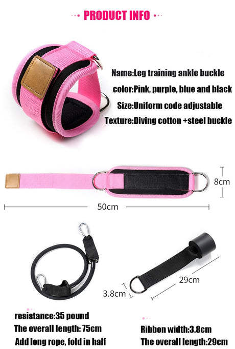 Resistance Bands with Ankle Straps Cuff with Cable for Attachment Booty Butt Thigh Leg Pulley Strap Lifting Fitness Exercise - V.I.P Digital Presence