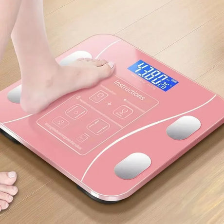 Bluetooth smart scale with app, full-body analysis, iOS/Android, 180kg, high-precision for fitness. - V.I.P Digital Presence