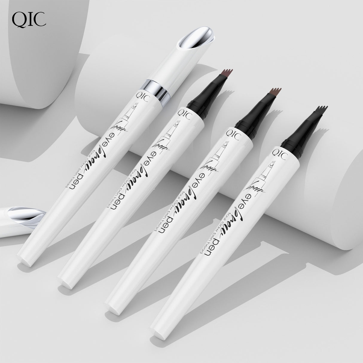 QIC ceramic white liquid four-claw eyebrow pencil wild eyebrow waterproof non-smudge four-head forked eyebrow pencil - V.I.P Digital Presence