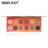 Romantic Beauty 12 Color Dazzle Eye Shadow Plate Pearlescent Matte Finish Eye Shadow Makeup - V.I.P Digital Presence