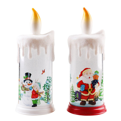 Christmas decoration candle light LED simulation flame candle Santa Claus snowman decoration night light - V.I.P Digital Presence