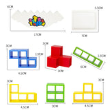 Juego de mesa de bloques de construcción apilables Tetra Tower Fun Balance para niños, adultos, amigos, equipo, dormitorio, familia, noche de juegos y fiesta