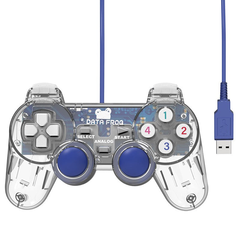 Transparent shell PC computer USB game controller 3D joystick controller vibration free game accessories - V.I.P Digital Presence