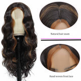 European and American Small Lace Wig Headsets with Intermediate Color Small Lace Center Split Large Wavy Long Curly Wigs - V.I.P Digital Presence