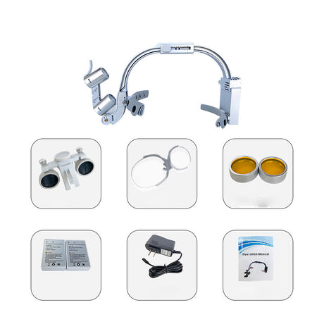 Head-mounted magnifying glass dental headlight - V.I.P Digital Presence